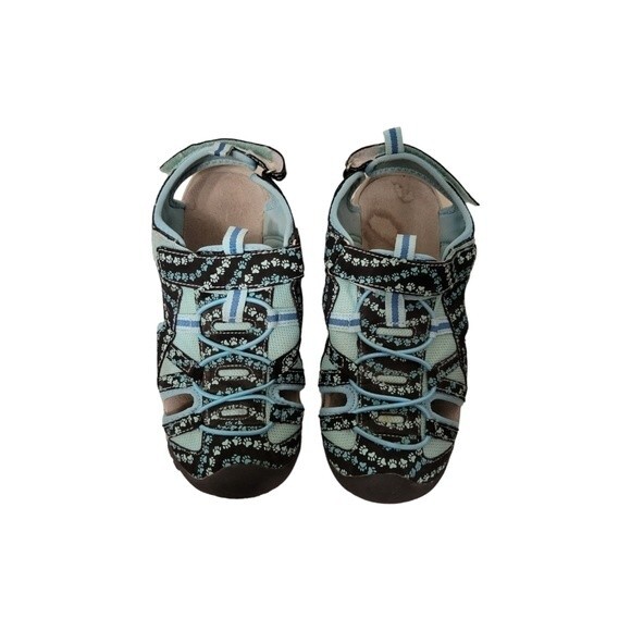 Rescue Animal Outdoor Hiking Shoes W 9 Blue Elastic Braided Slip On - Picture 2 of 6